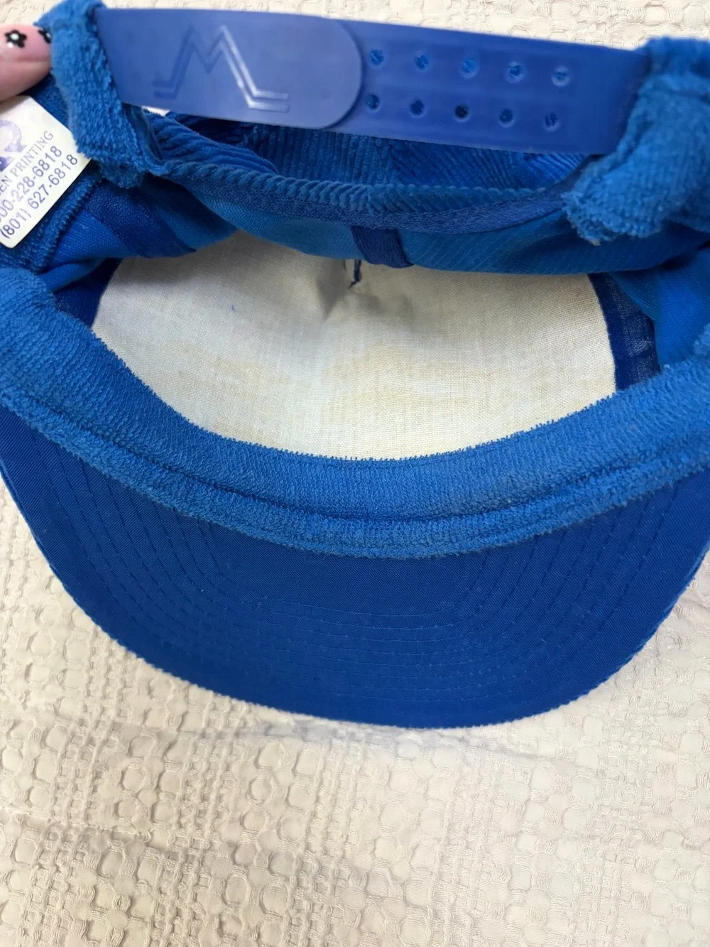 Men’s Blue Corduroy Cap